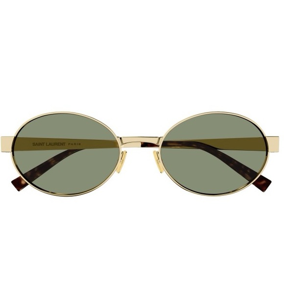 NEW SL 692 003 SAINT LAURENT OVAL GOLD SL692 003 SAINT LAURENT SUNGLASSES - Picture 1 of 4